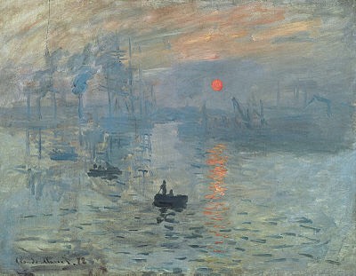Perhaps once of the most famous paintings in the entire world: Impressions of Sunrise by Claude Monet 1872