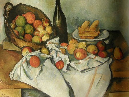 One of Monet's many food paintings. Even though Wine was not quite his thing? Food definitely was. 