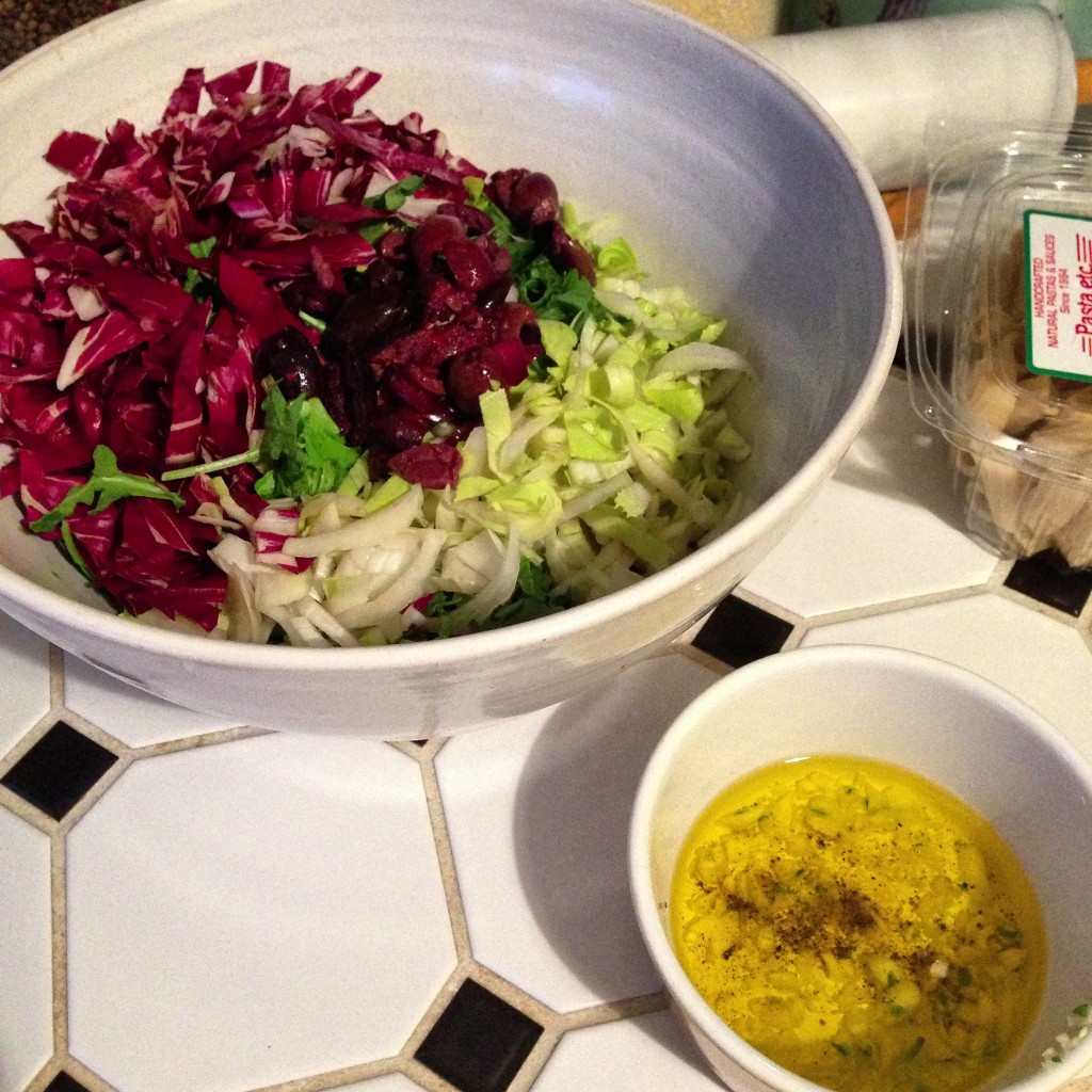 Baby Kale, Radicchio, Endive and Kalamata Olives Salad